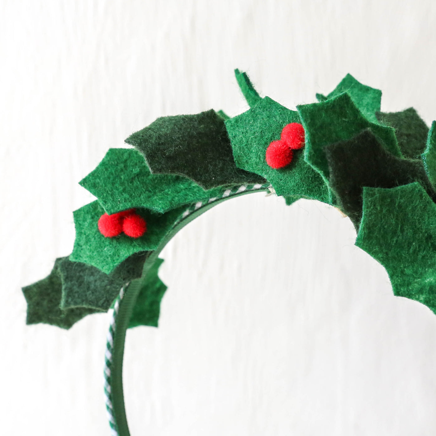 Felt Holly Christmas Headband