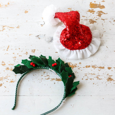 Felt Holly Christmas Headband