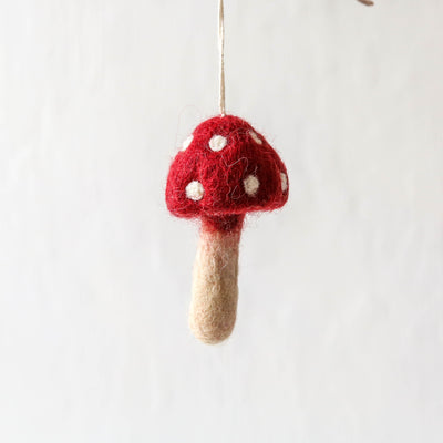 Felt Toadstool Hanging Decoration