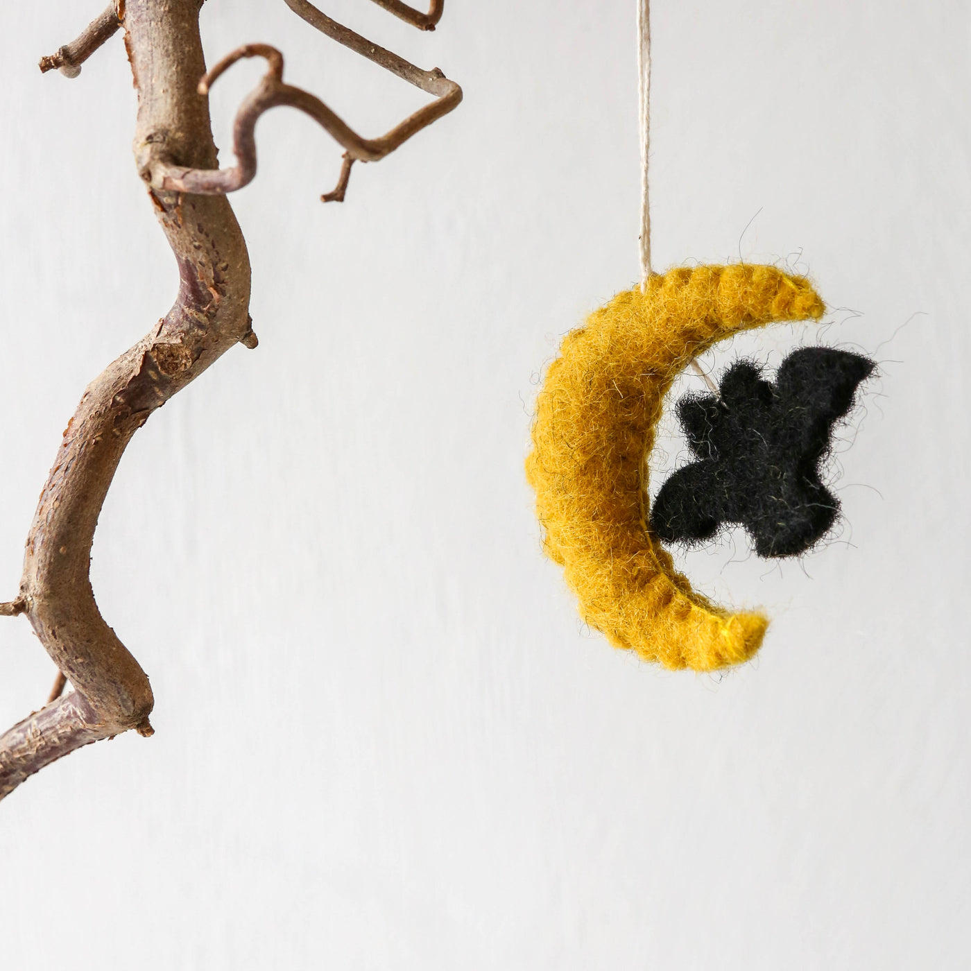 Moon with Bat Felt Hanging Decoration