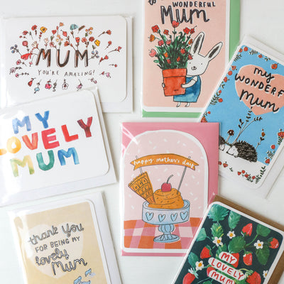 Wonderful Mum Flowers & Rabbit Card