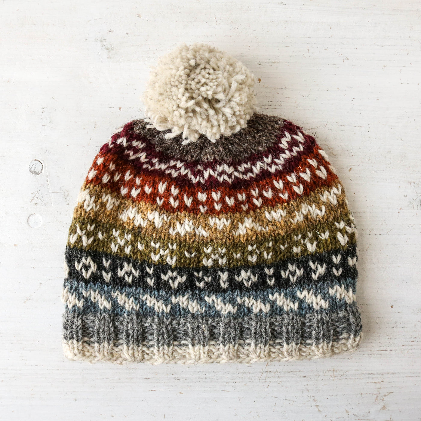 Bobble Beanie - Helmsdale Knit