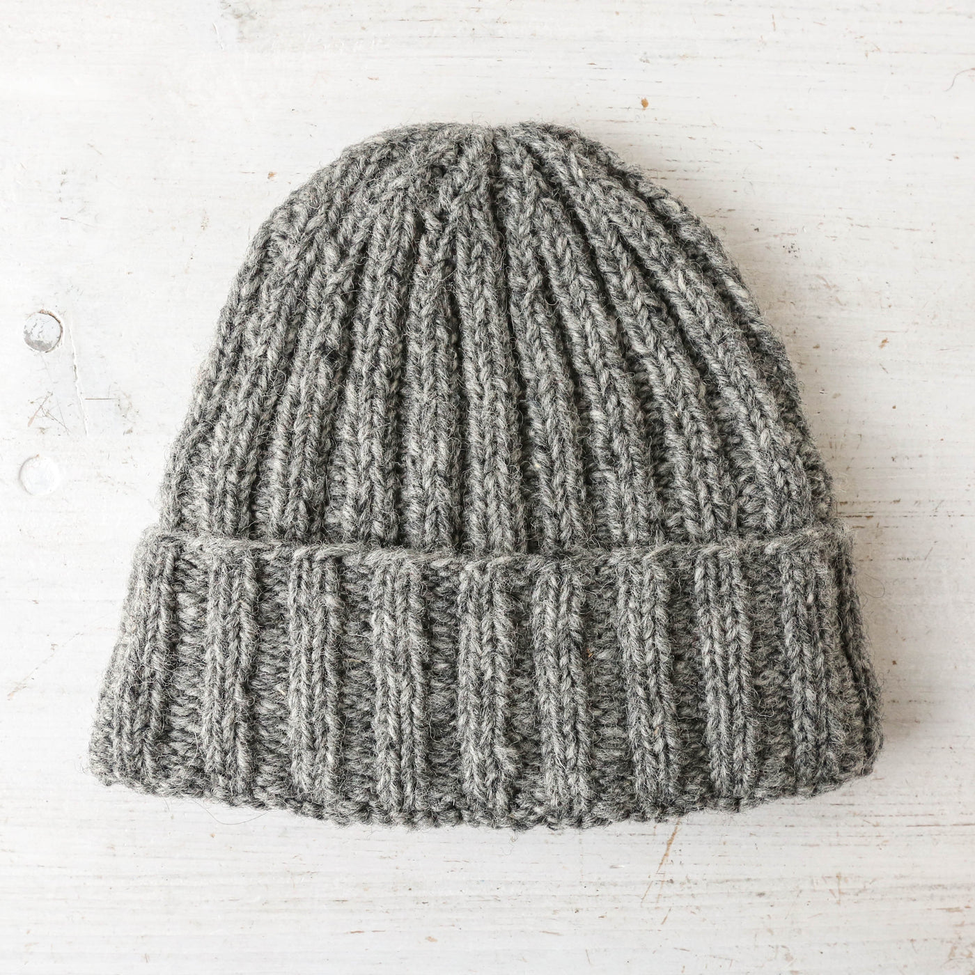 Roll Back Beanie - Shetland Grey