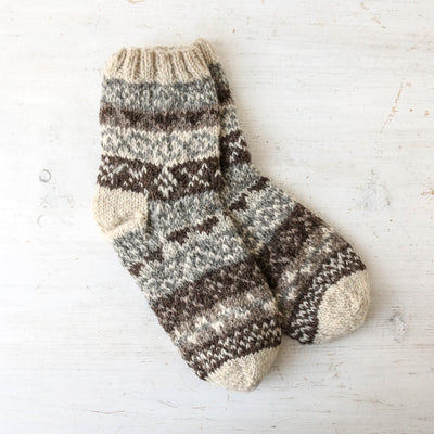 Sofa Socks - Fairisle Natural