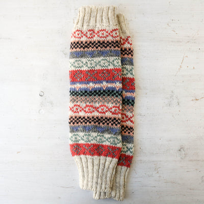 Leg Warmers - Fairisle Oatmeal