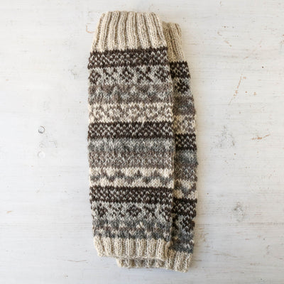 Leg Warmers - Fairisle Natural