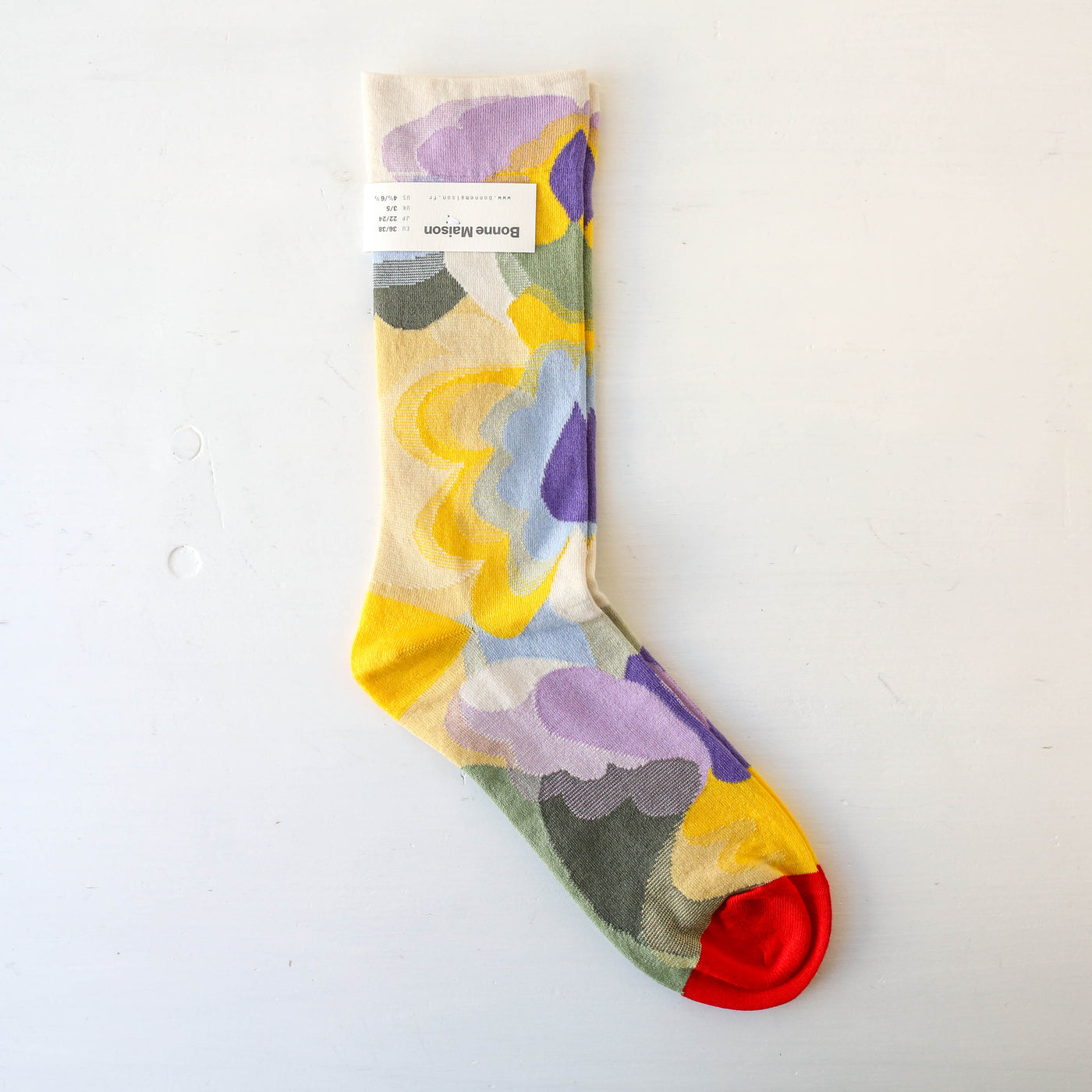 Bonne Maison Socks - Natural Abstract