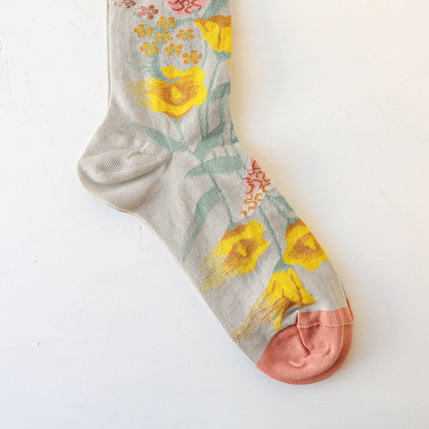 Bonne Maison Socks - Celadon Flower