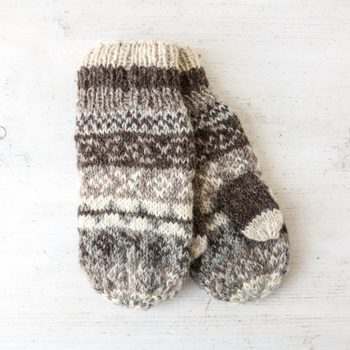 Mittens - Fairisle Natural