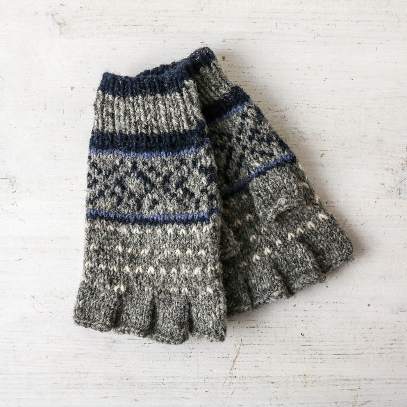 Fingerless Gloves - Tromso Navy