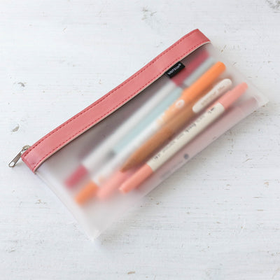 Nine Pen & Pencil Case Kit - Pink Red