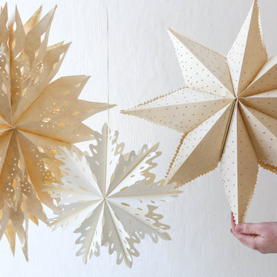 28cm Paper Snowflake Decoration - Bellflower (design1)