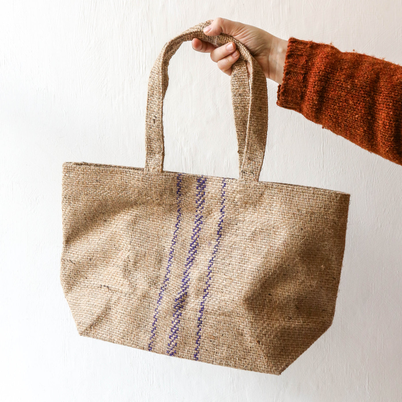 Hessian Bag with Stripe