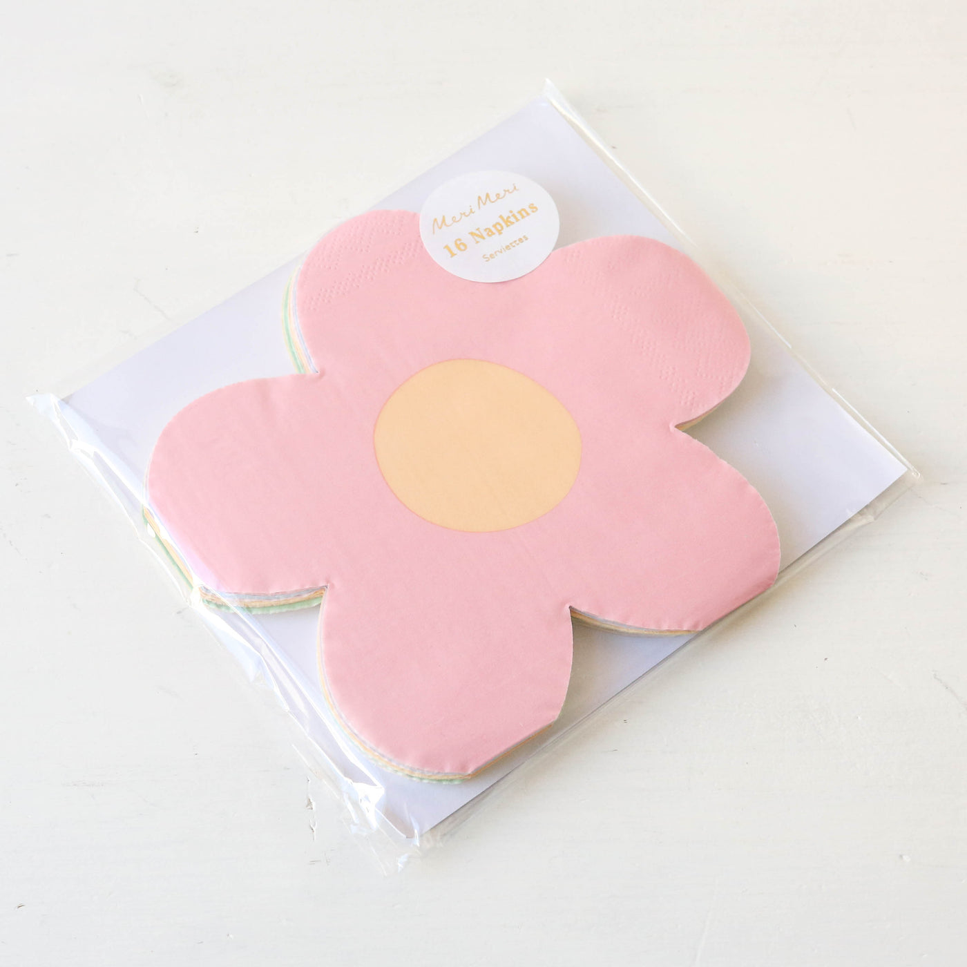 Daisy Shaped Napkins - 16 Pack