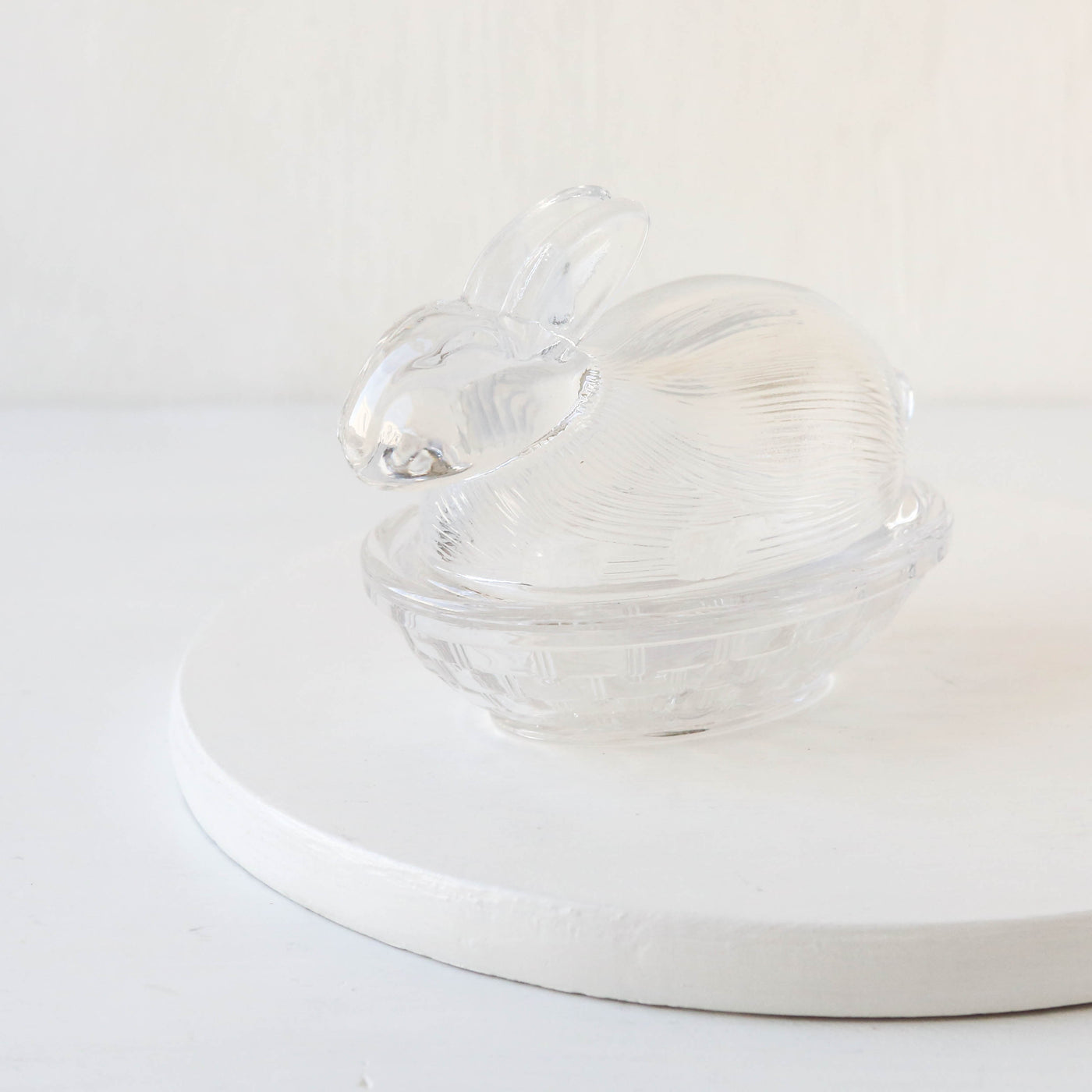 Glass Bunny with Lid