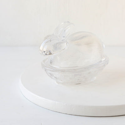 Glass Bunny with Lid