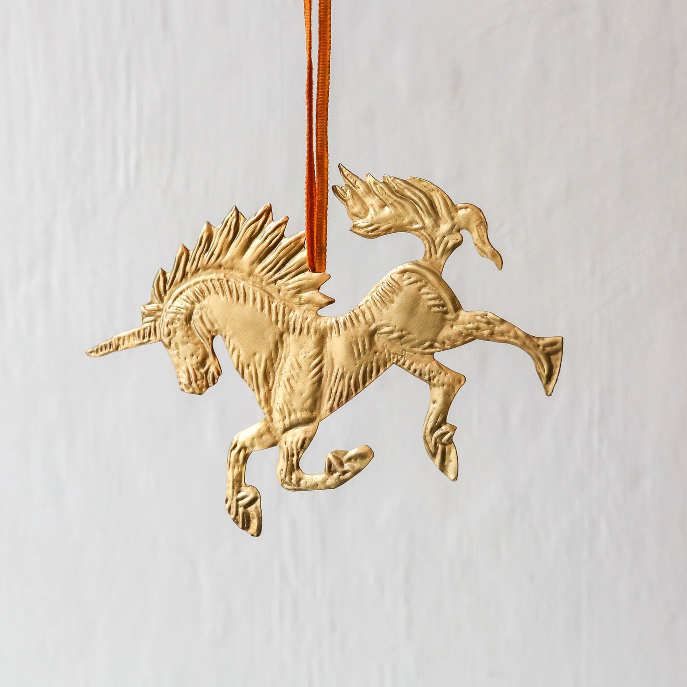 Unicorn Decoration - Pressed Antique Brass