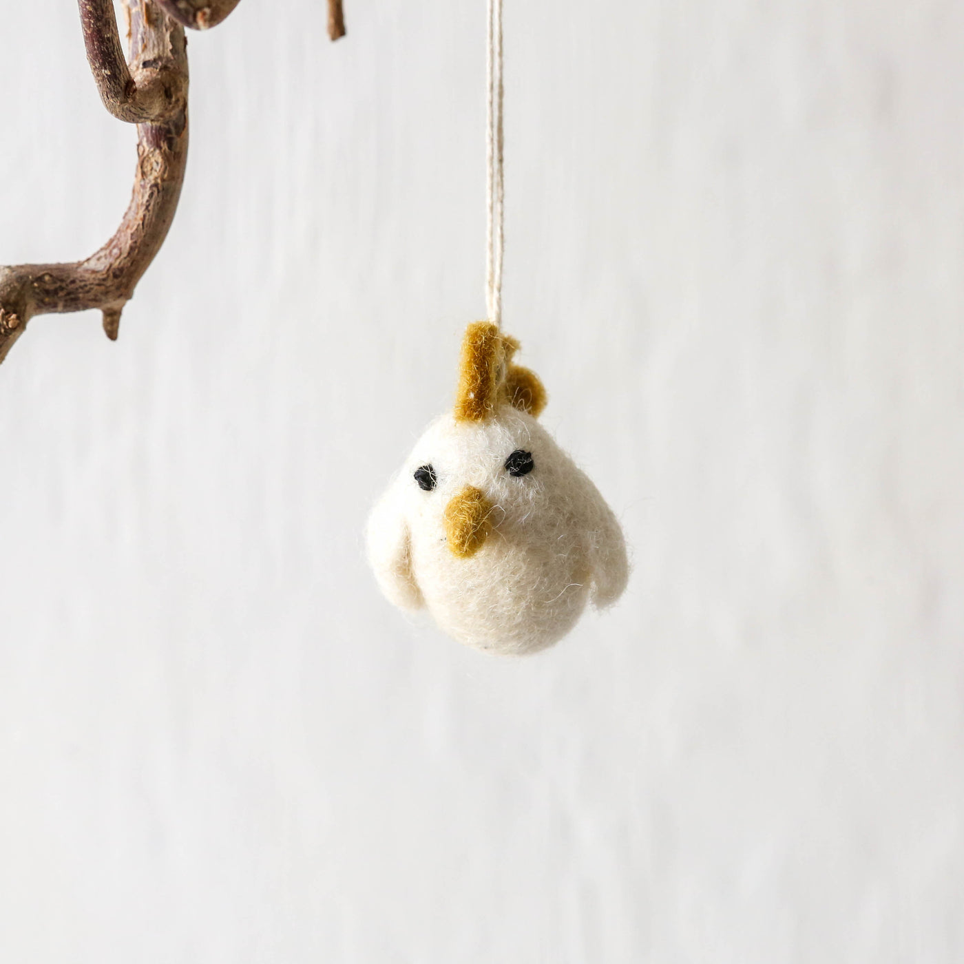 Mini Cockerel Felt Hanging Decoration