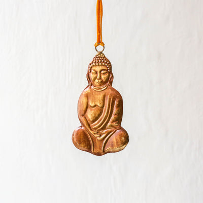 Buddha Decoration - Pressed Antique Brass