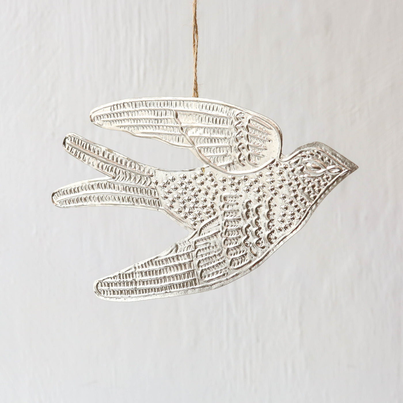 Dove Decoration - Pressed Antique Silver