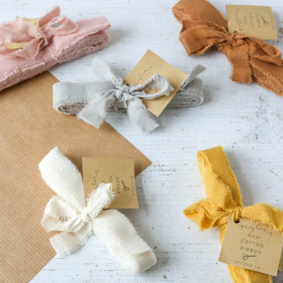 Narrow Raw Cotton Ribbon - 5m