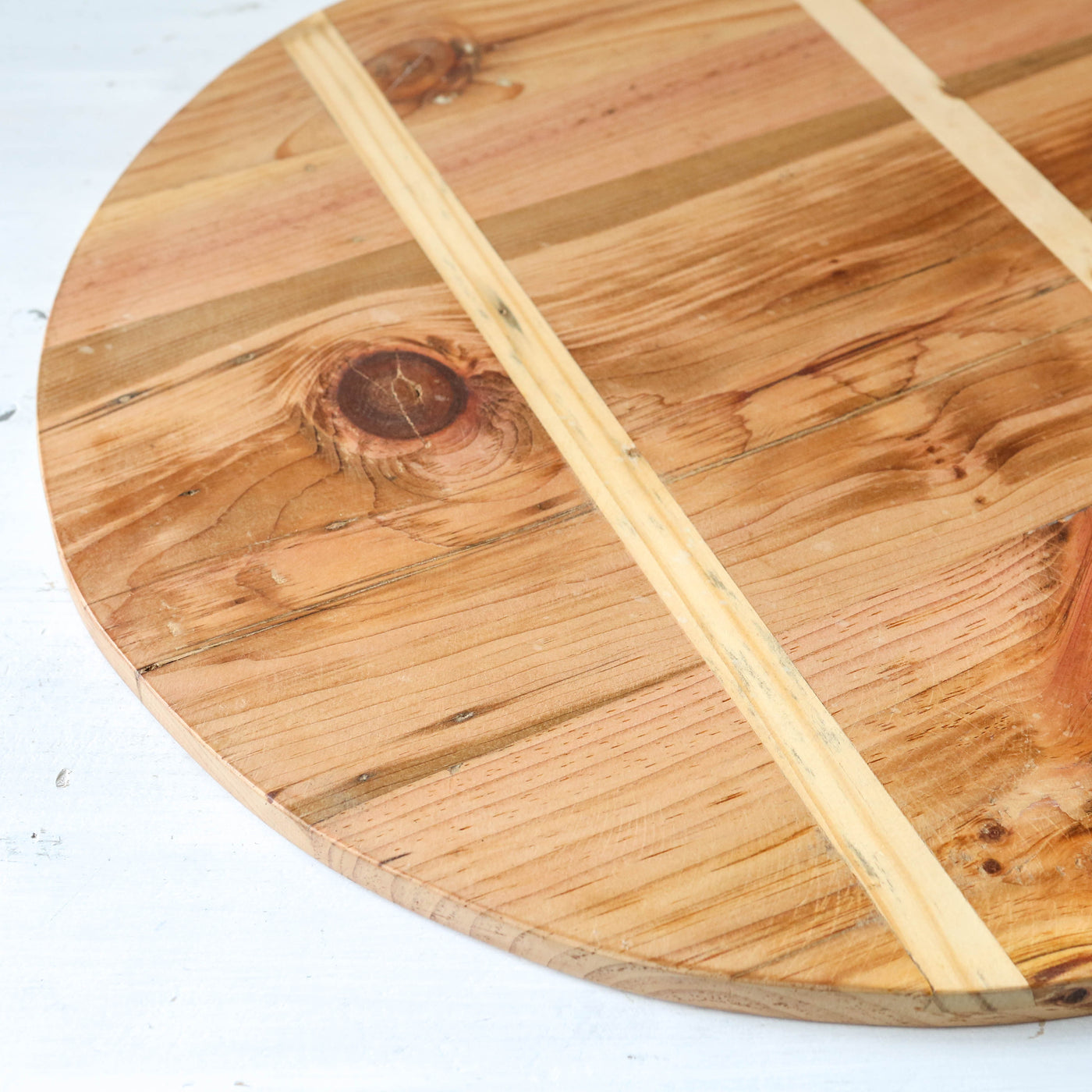 60cm Round Rustic Wooden Serving Board