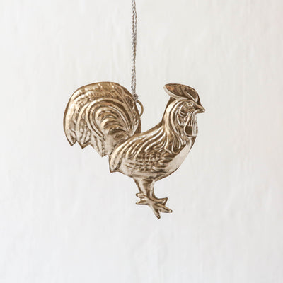 Cockerel Decoration - Pressed Antique Silver