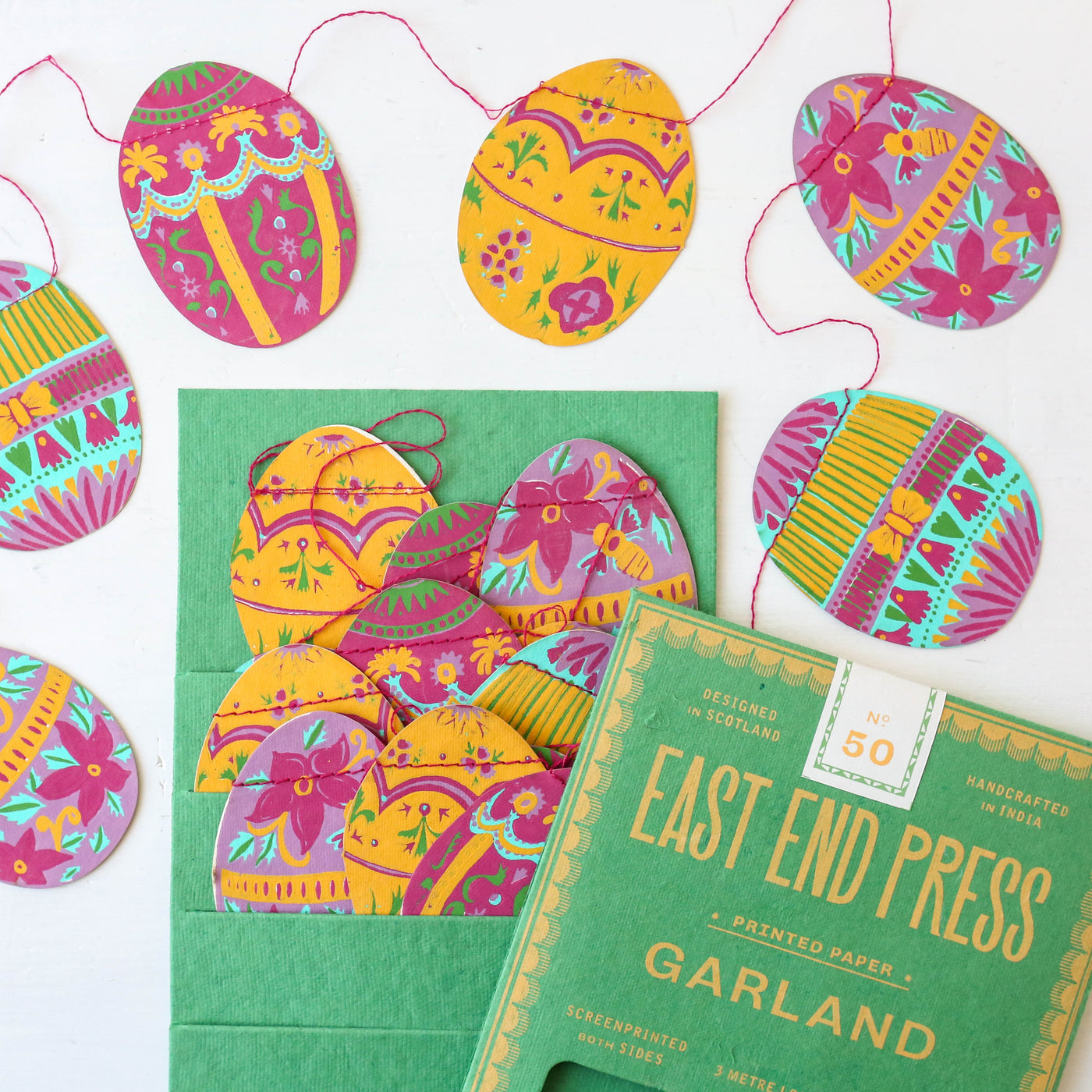 Easter Egg Sewn Paper Garland