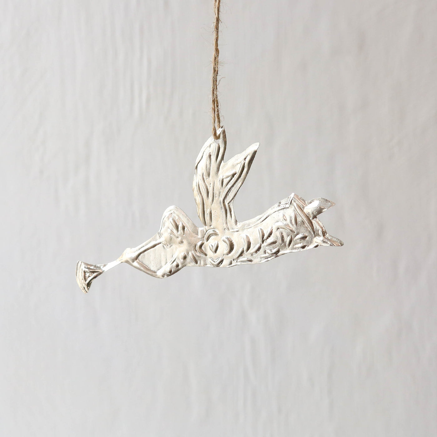 Flying Angel Decoration - Silver