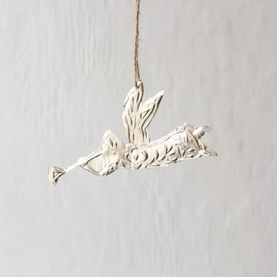 Flying Angel Decoration - Silver