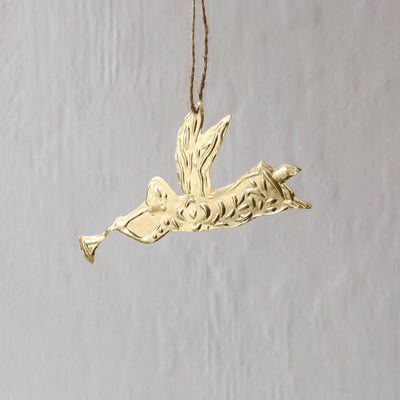 Flying Angel Decoration - Antique Gold