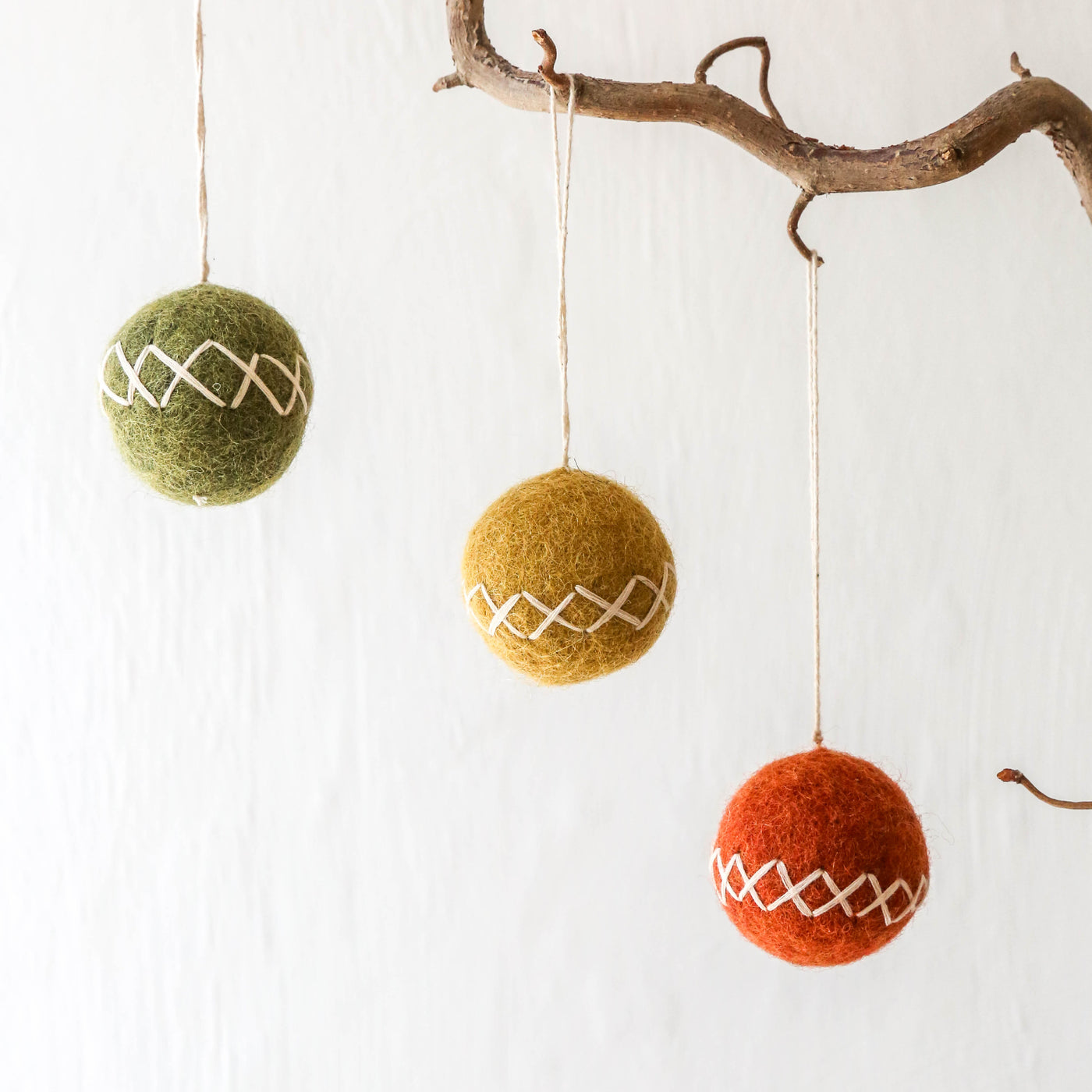 Autumnal Ball Felt Hanging Decoration