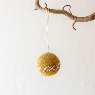 Autumnal Ball Felt Hanging Decoration