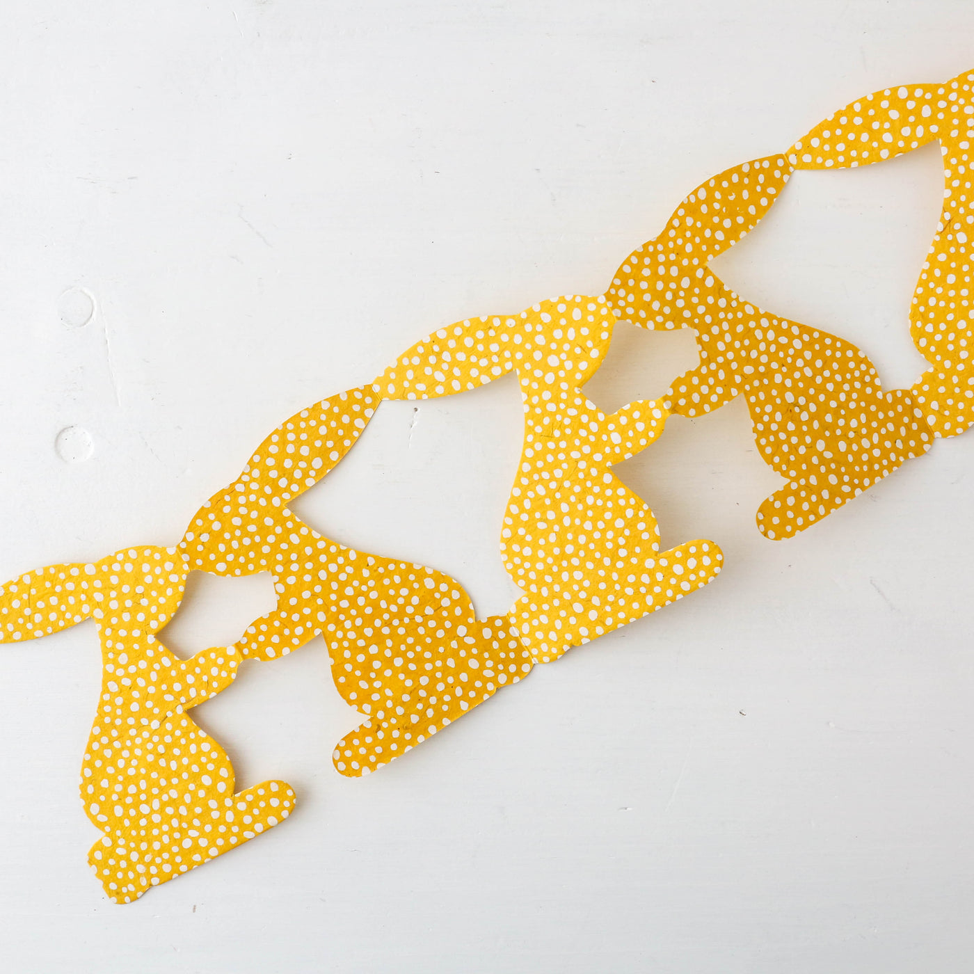 Concertina Paper Bunny Decoration - Yellow