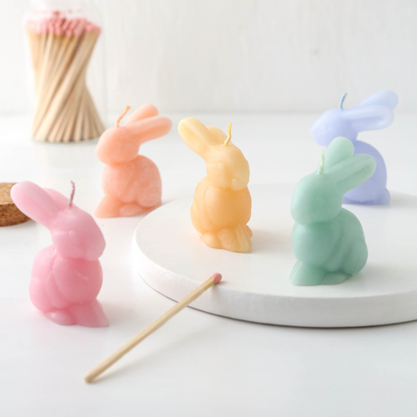 Mini Pastel Bunny Candle