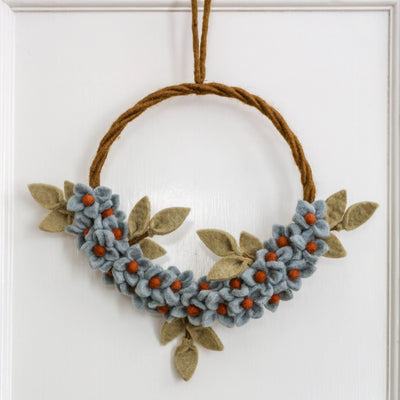 Felt Easter Wreath - Blue