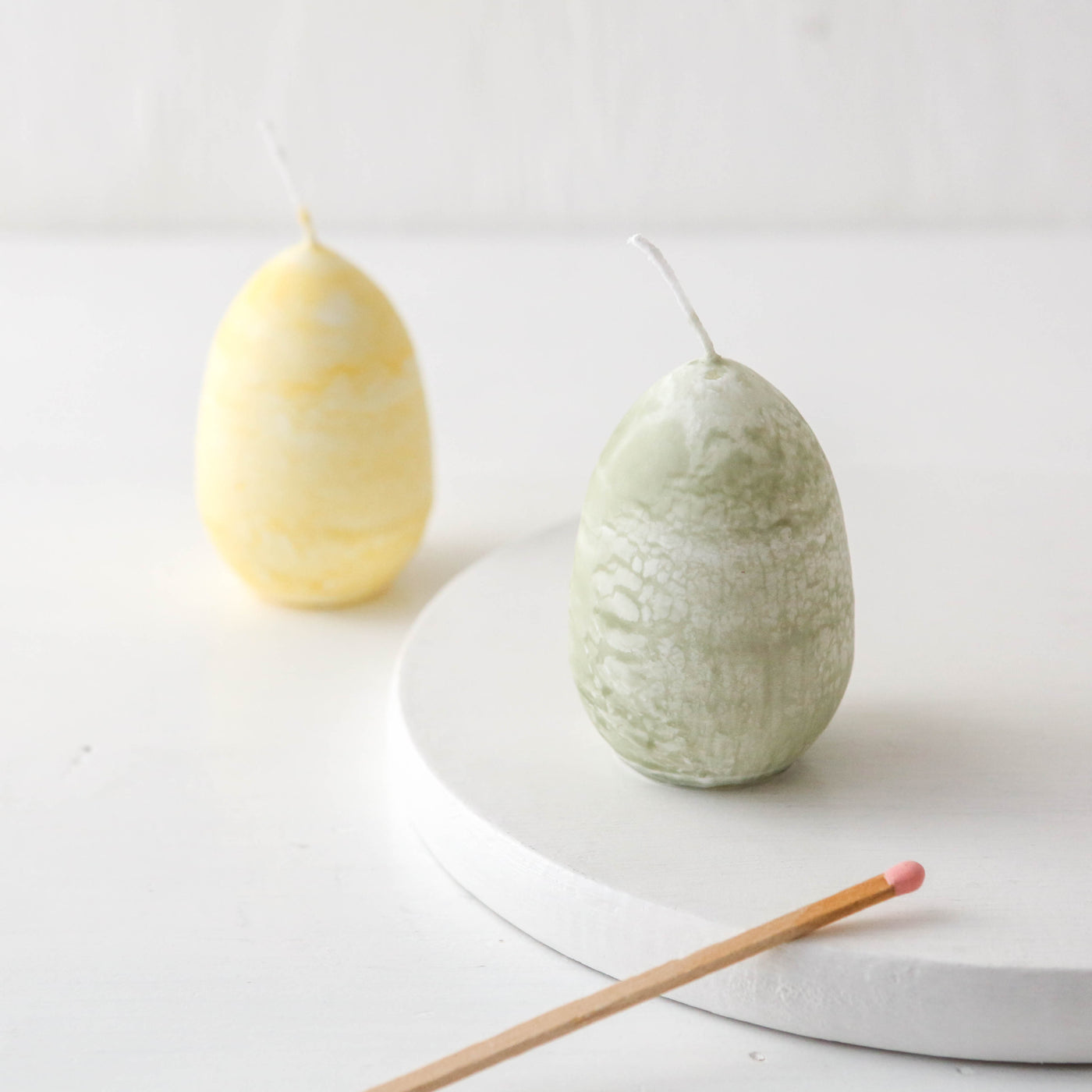 Pastel Tone Egg Shaped Candle