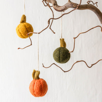 Mini Pumpkin Felt Hanging Decoration