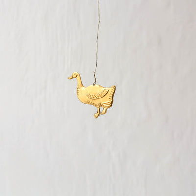 Duck Decoration - Pressed Antique Brass