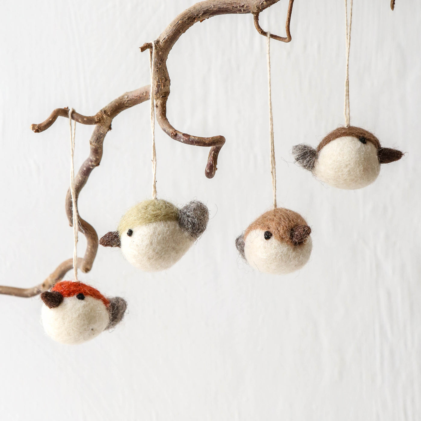 Mini Two Tone Felt Bird Hanging Decoration