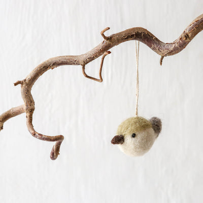 Mini Two Tone Felt Bird Hanging Decoration