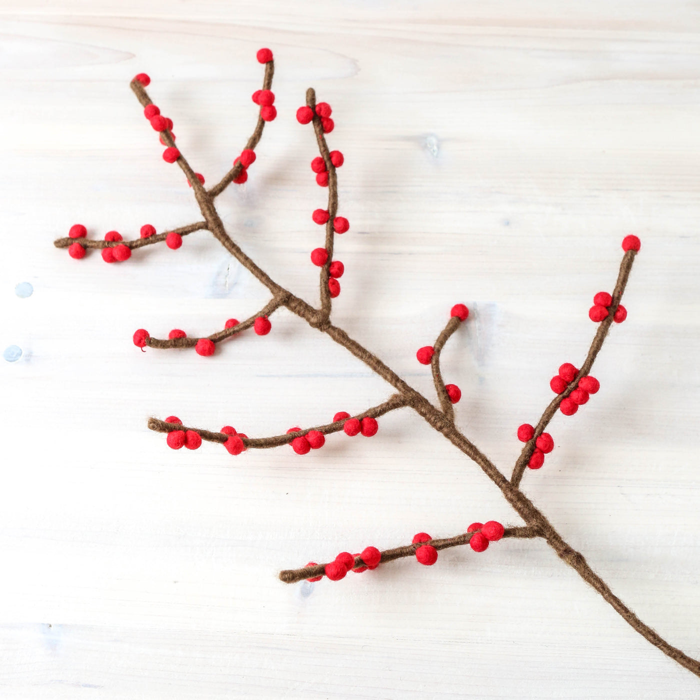 Festive Felt Branch with Berries