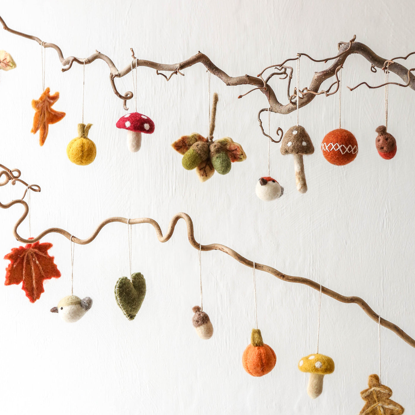 Autumnal Ball Felt Hanging Decoration