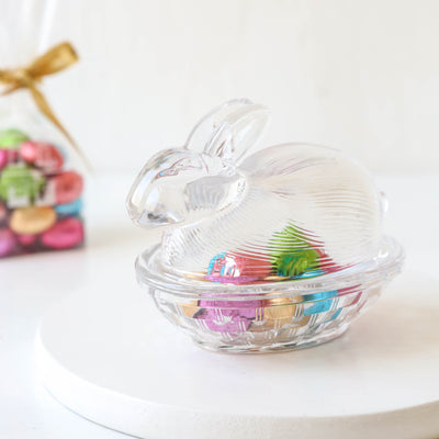 Glass Bunny with Lid