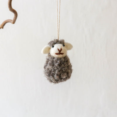 Felt Sitting Sheep Hanging Decoration