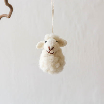 Felt Sitting Sheep Hanging Decoration