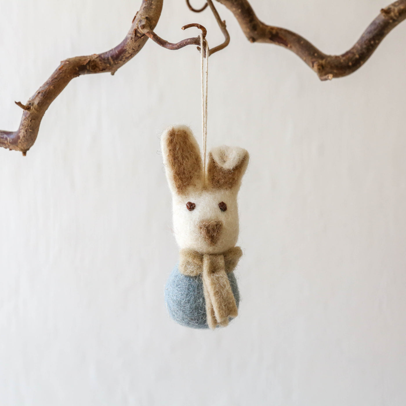 Small Bunny with Bow Hanging Decoration