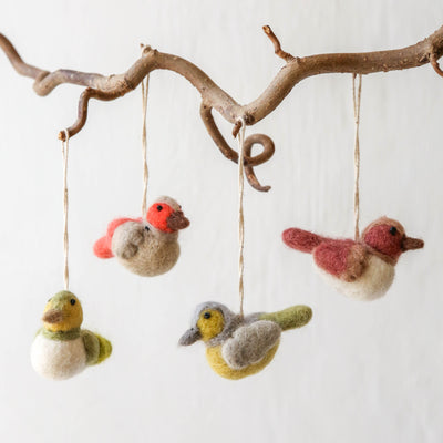 Felt Mini Sparrow Hanging Decoration