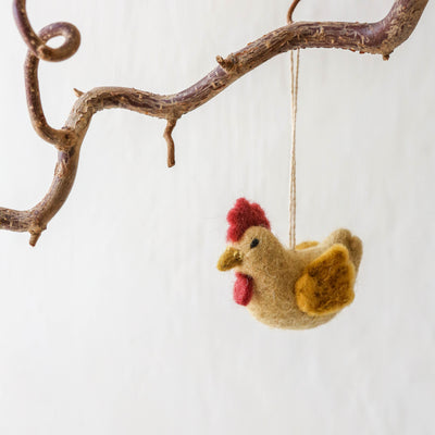 Felt Rooster Hanging Decoration