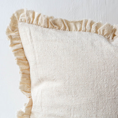 Ruffle Cushion Cover - Sand